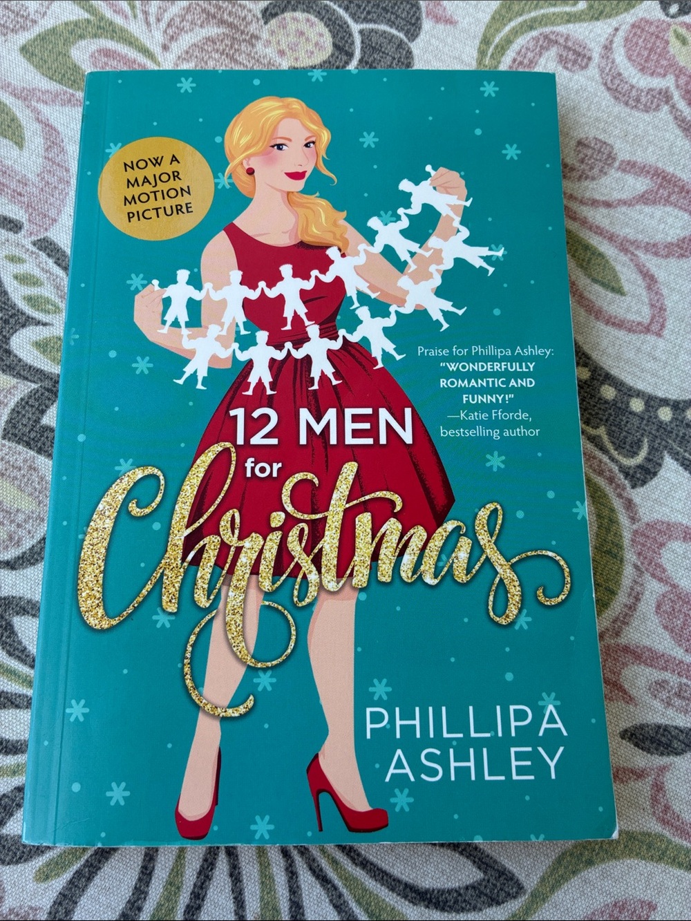 Red Dress Glitter Christmas Necklace Book Cover Accessory